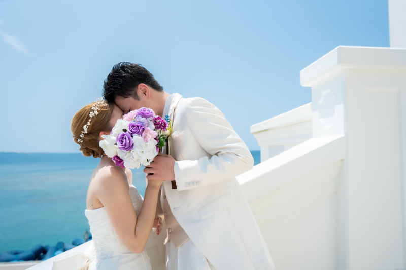 チャペルの外階段にて♡