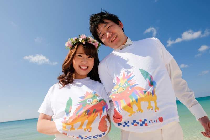 お揃いのシーサーTシャツ