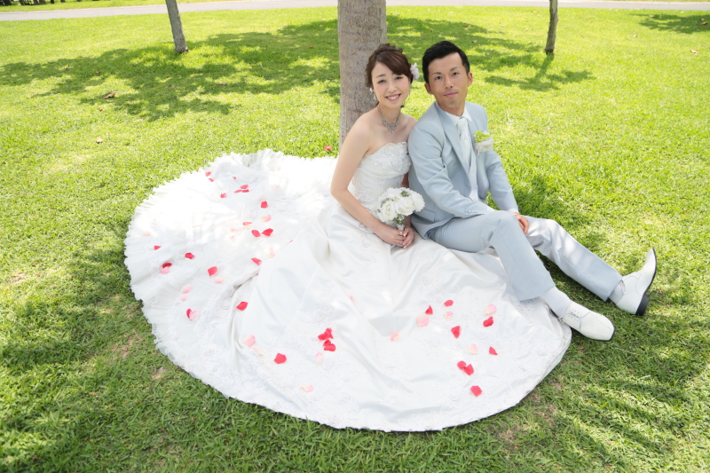 白のドレスが映える☆