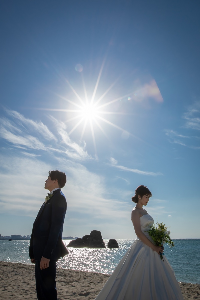 まるで後光がさしているような輝く瞬間