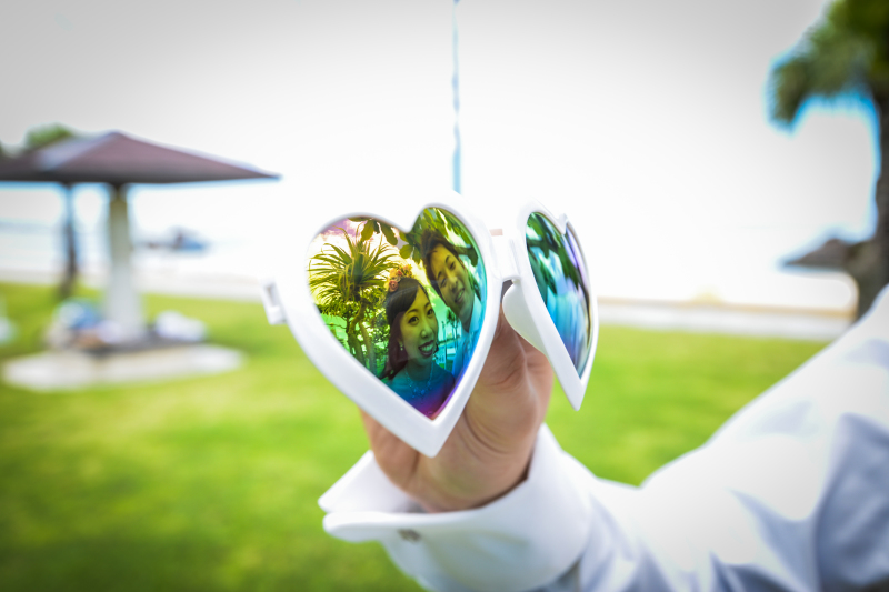 ハートのサングラス