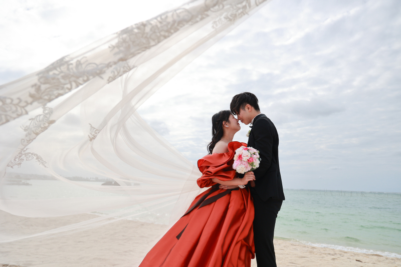 ロングベールで幻想的な瞬間を