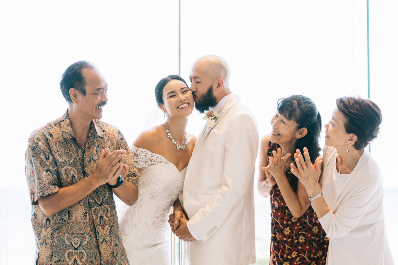 ほっぺにキスを♡