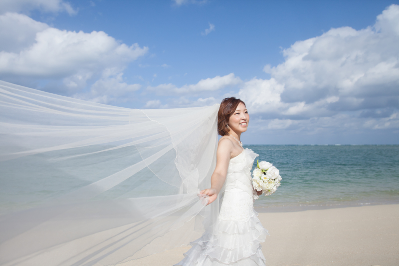 ベールと花嫁と