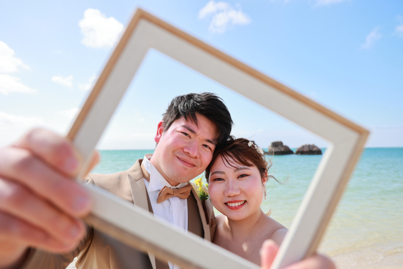 フォトフレームから仲良しショット