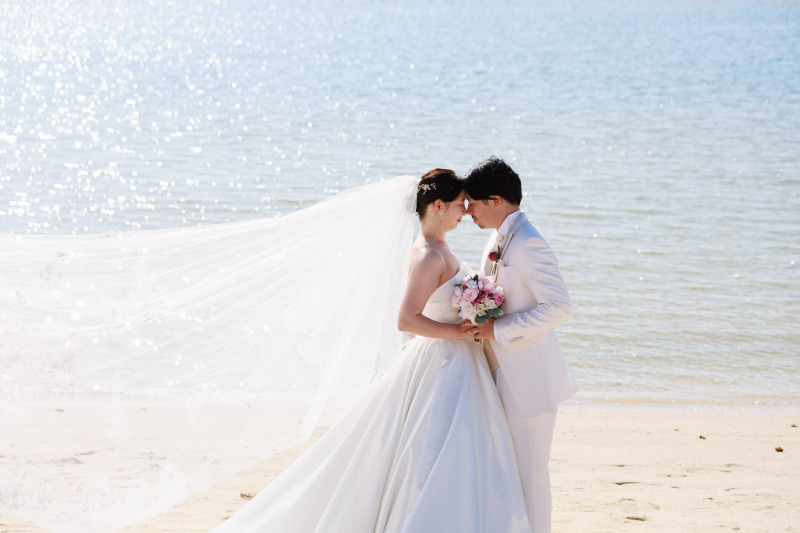 ロングベールがとても美しい♡