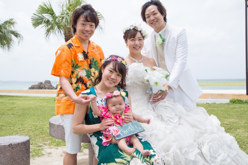 家族みんなでフォトウェディング