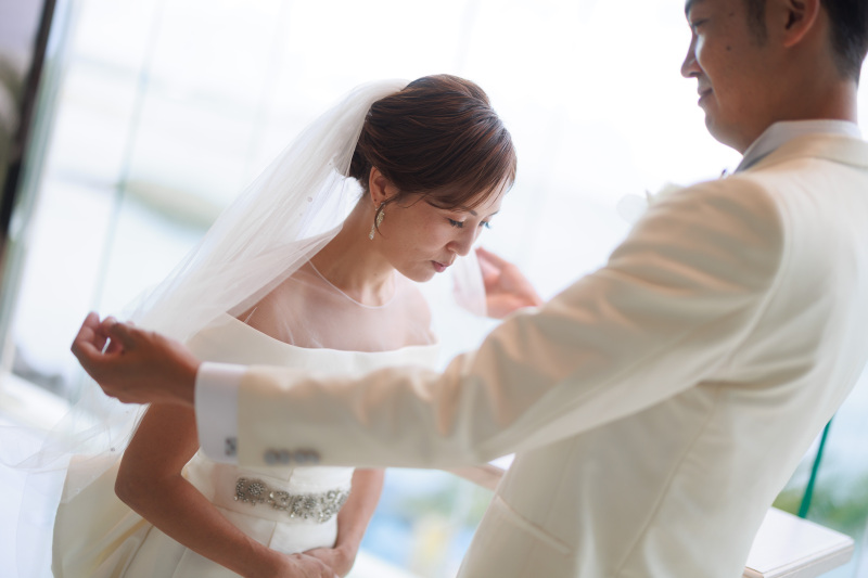 《挙式風シーンの撮影》ウエディングベール*アップ