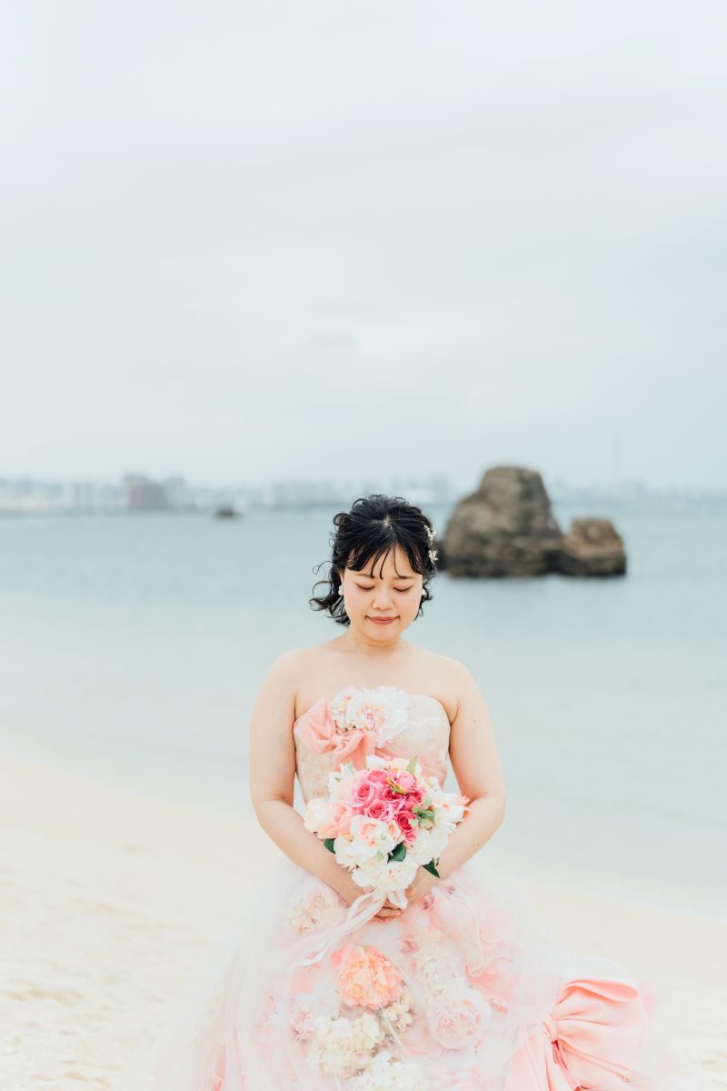 リゾートウエディング!幸せいっぱいのソロショット