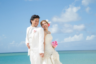 スカイブルーとフラワーピンク