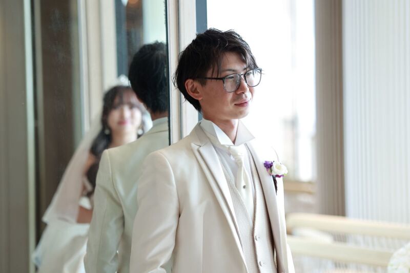 固い決意とともに、ビシッと決まったご新郎さま!!