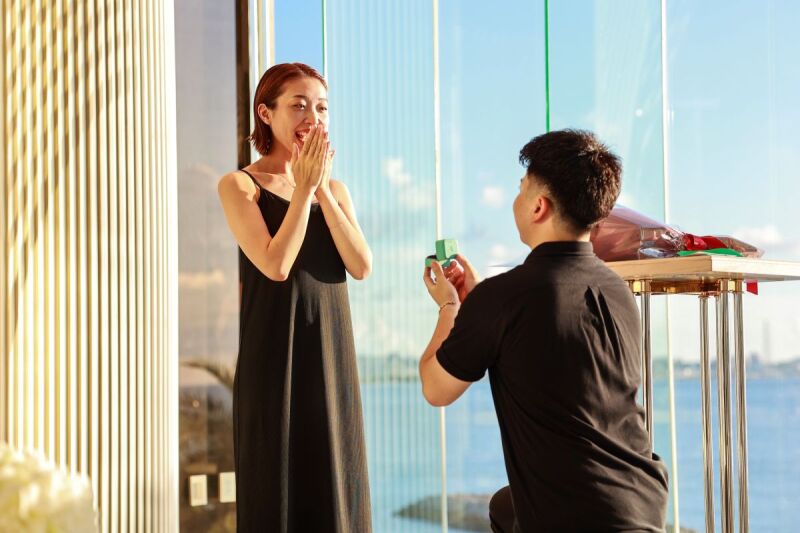 運命の一瞬『僕と結婚してください』プロポーズ写真