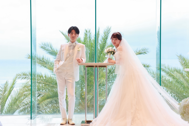 温かな陽光に包まれて、おふたりの幸せオーラ全開☆