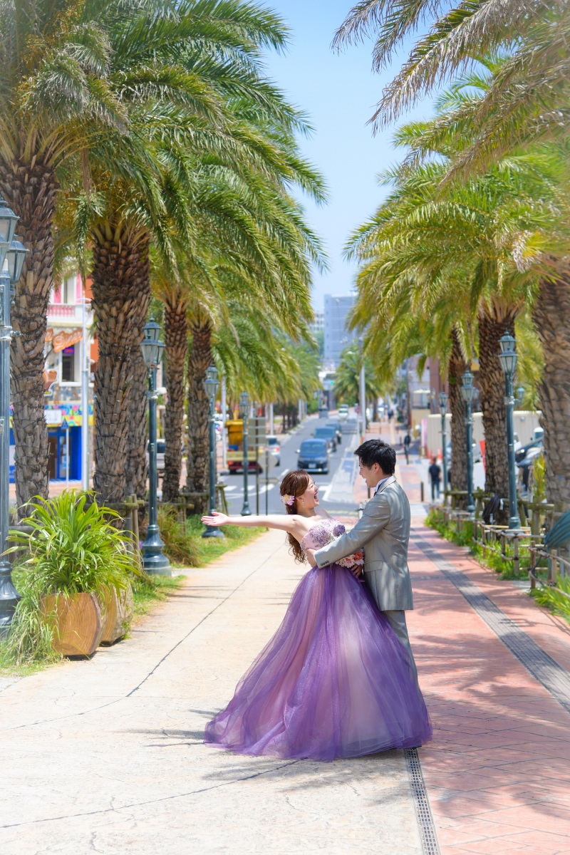 ヤシの木に囲まれて♪