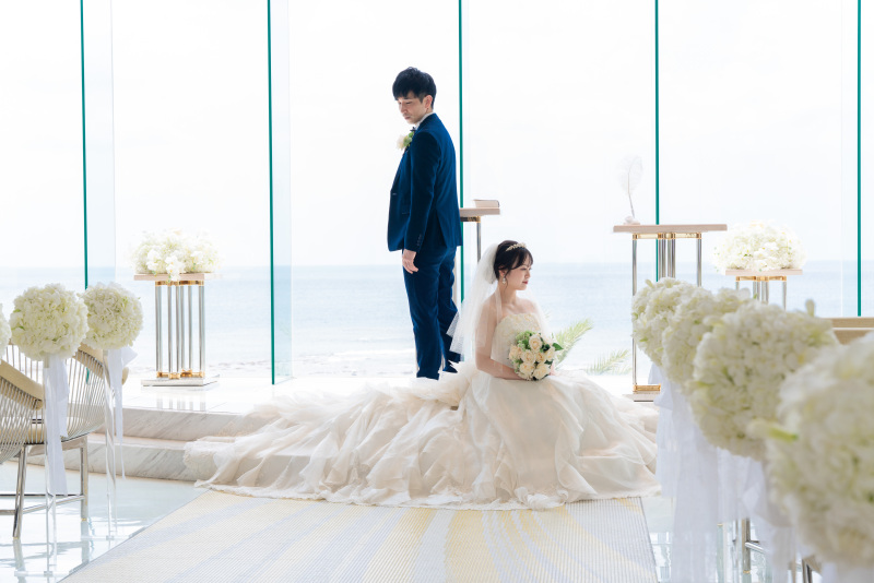 楚々とした表情で