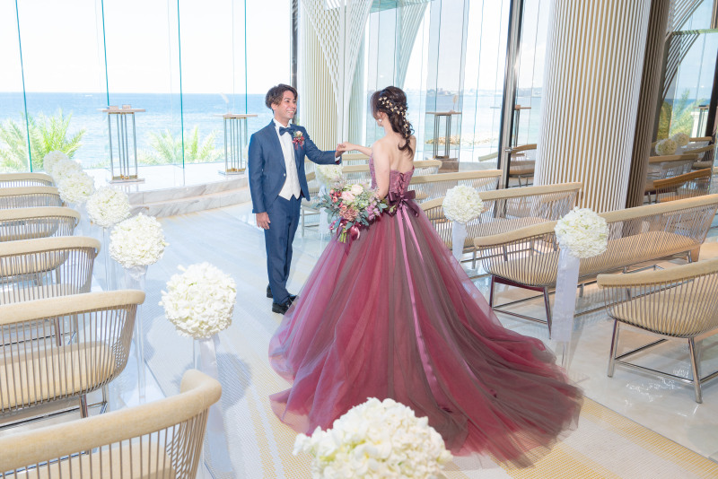 ウェディングドレス×カラードレス