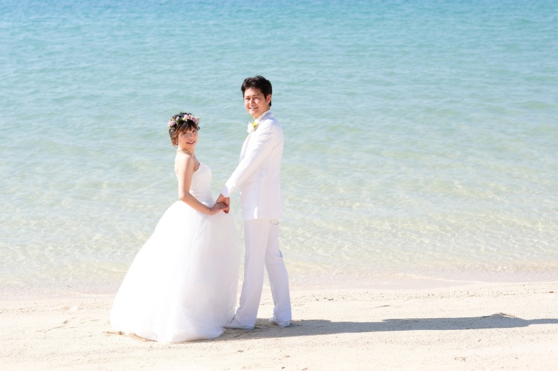 どこまでも広がる青い海