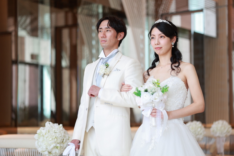 一歩ずつ、前へ♡幸せをかみしめての ご入場です！