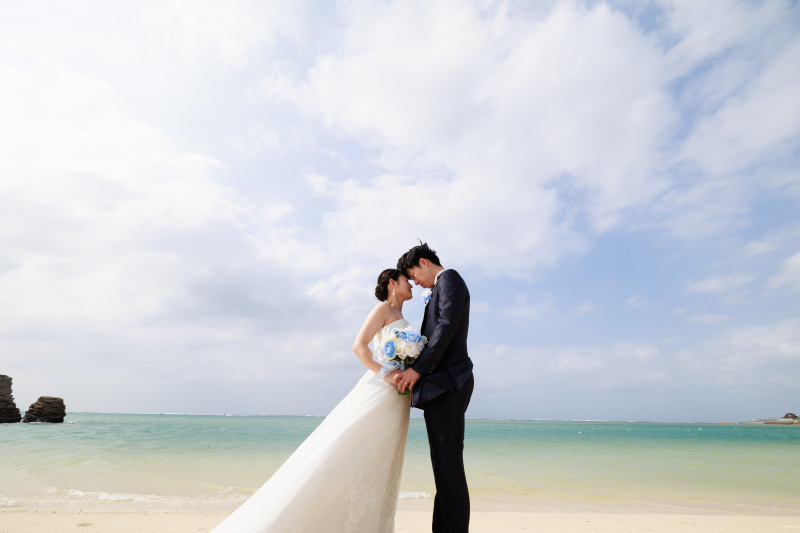 おでこを合わせて