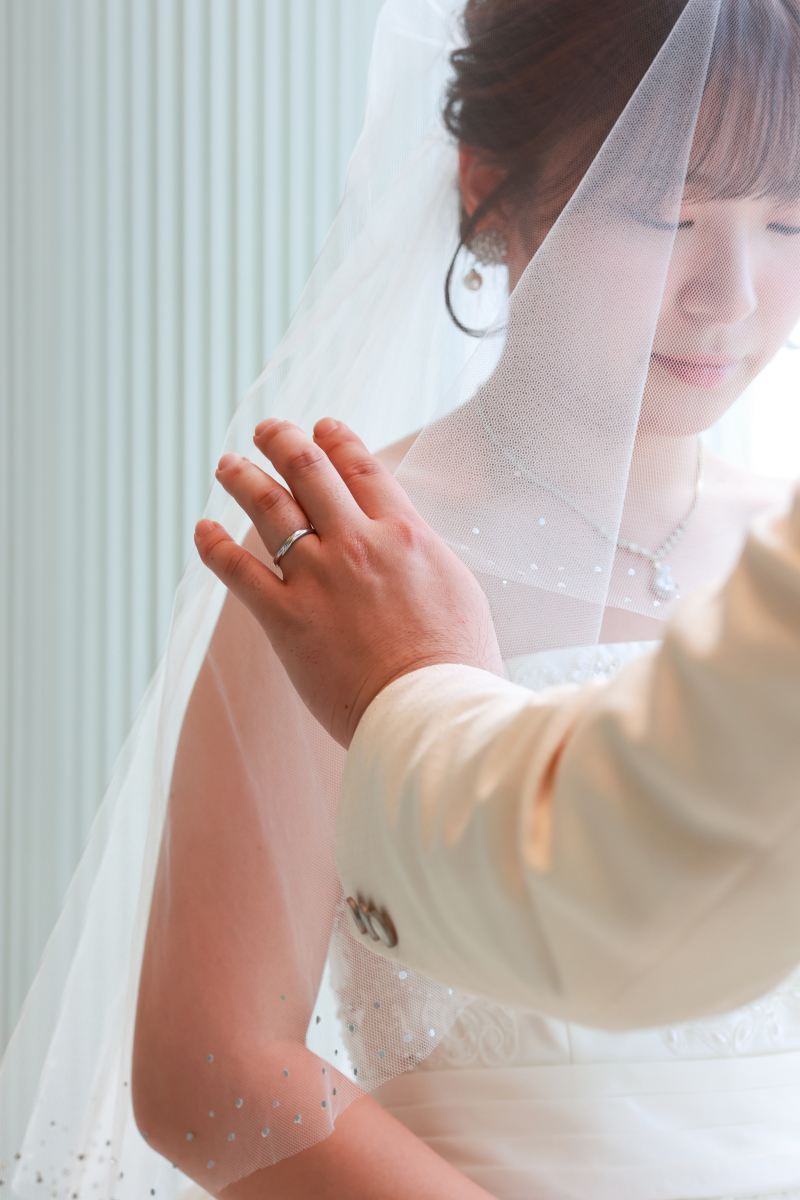 《挙式風シーンの撮影》ウエディングベール*アップ