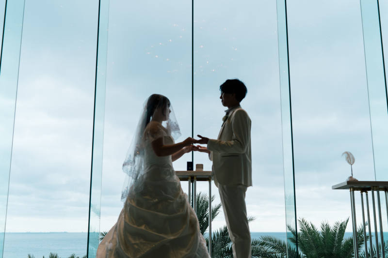 おふたり見つめ合い手を取り永遠の誓いを♡♡♡