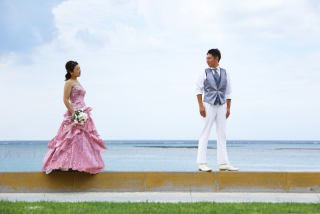 カラードレス×ウェディングドレス