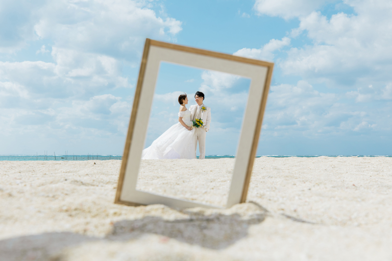 フォトフレームと遠近法を使ったオシャレな一枚