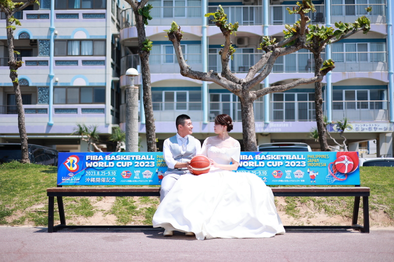 バスケ好きのふたりが撮る!笑顔いっぱい☆彡ふたりらしい*PHOTOWEDDING
