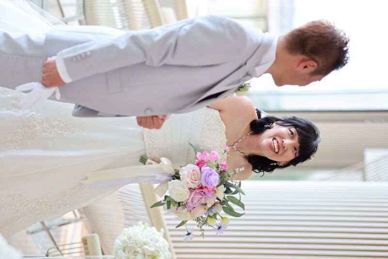 輝く笑顔がステキな新婦様♡