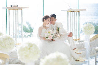 ウェディングドレス（ファミリーフォト）