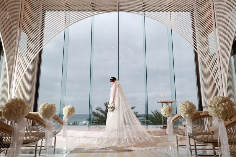 美しい新婦様のロマンチックな一枚