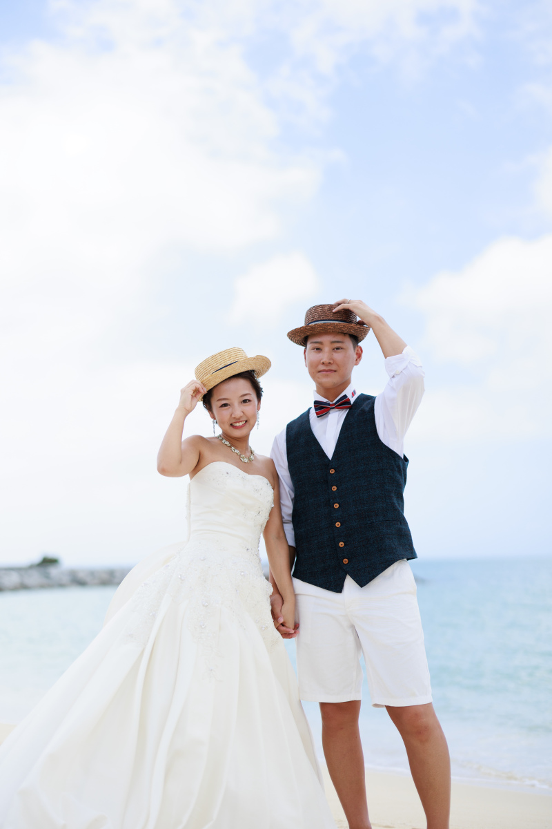 お二人そろって麦わら帽子！