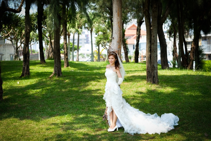 芝生での撮影でイメージチェンジ♪