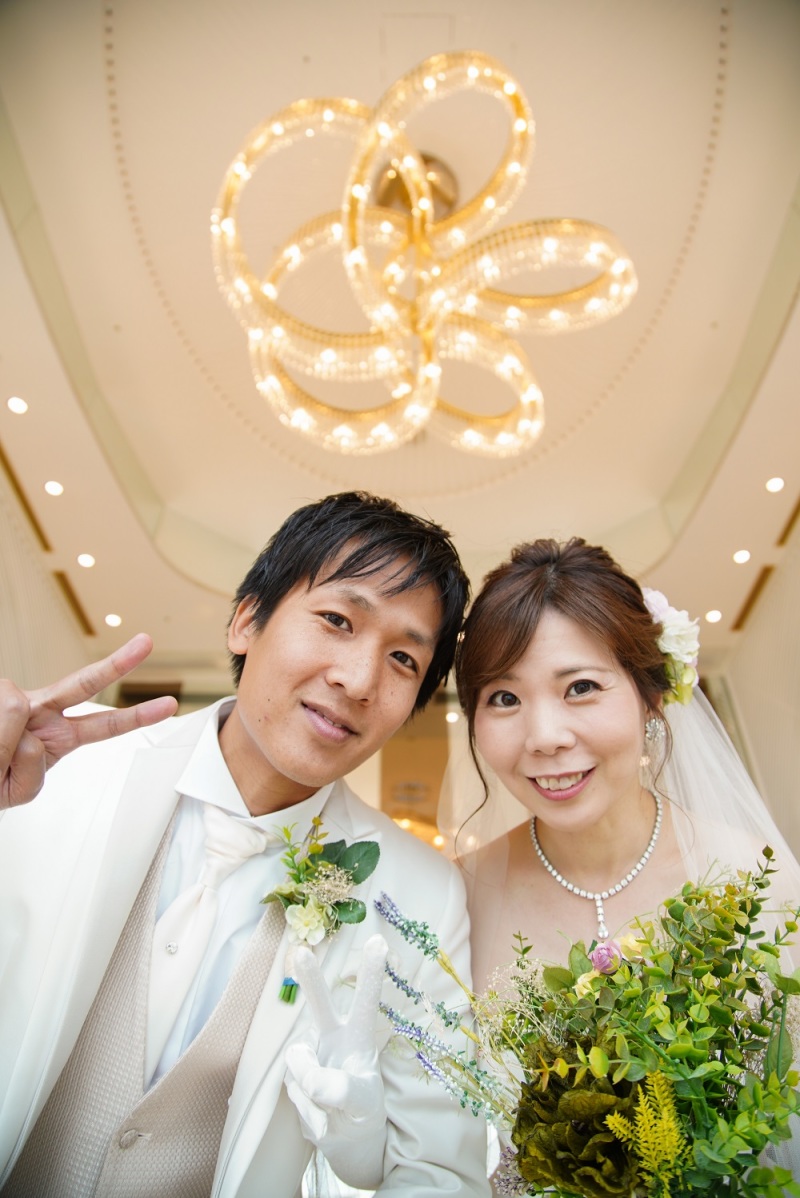 お花のシャンデリアと