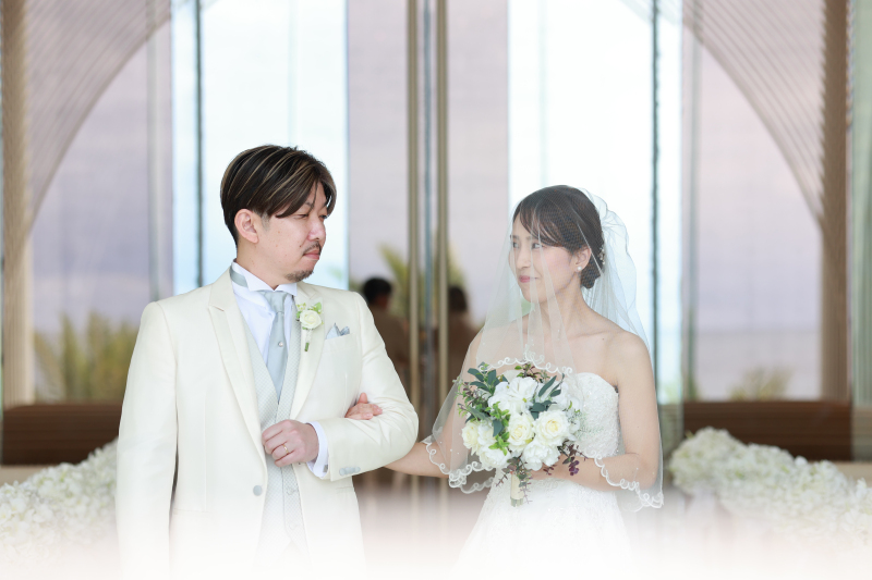 チャペル入場シーンから♪挙式風撮影のスタートです