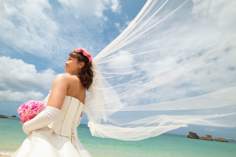 ベールをなびかせて♡