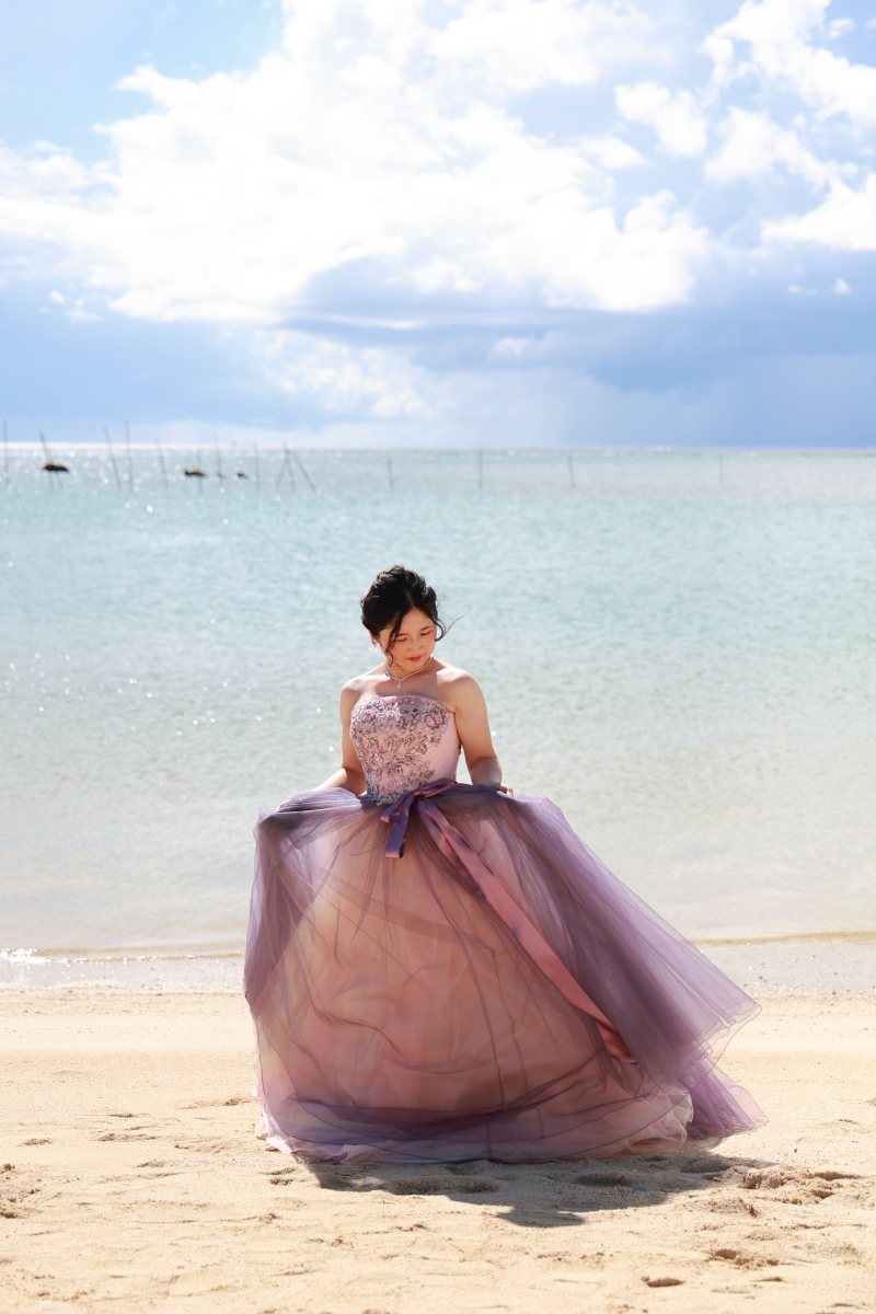 リゾートウエディング！幸せいっぱいのソロショット