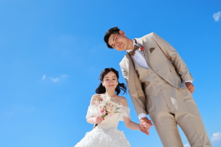 JUST♡MARRIED！初々しい* とても爽やかなふたりのチャペル＆ビーチ撮影