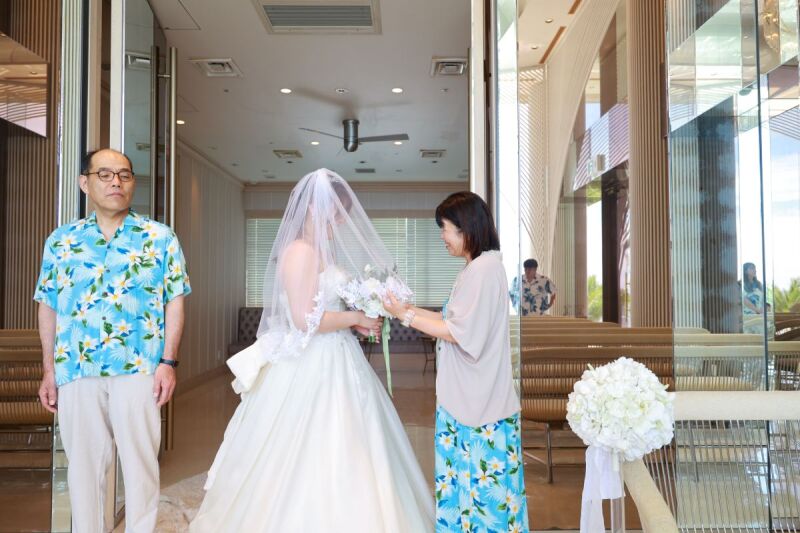\心を込めて/母から娘へ、ベールダウンセレモニー