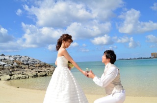 大きなリングで愛の告白♡