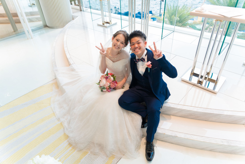 上からピース♪