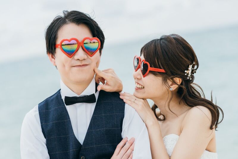 笑顔をくれる赤いサングラス★