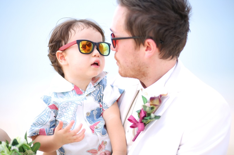 パパとおそろいのサングラス