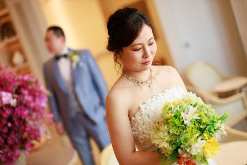 ラウンジにて撮影スタート！