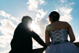 ウェディングドレス×カラードレス