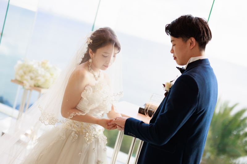 指輪交換~ご新婦様から~