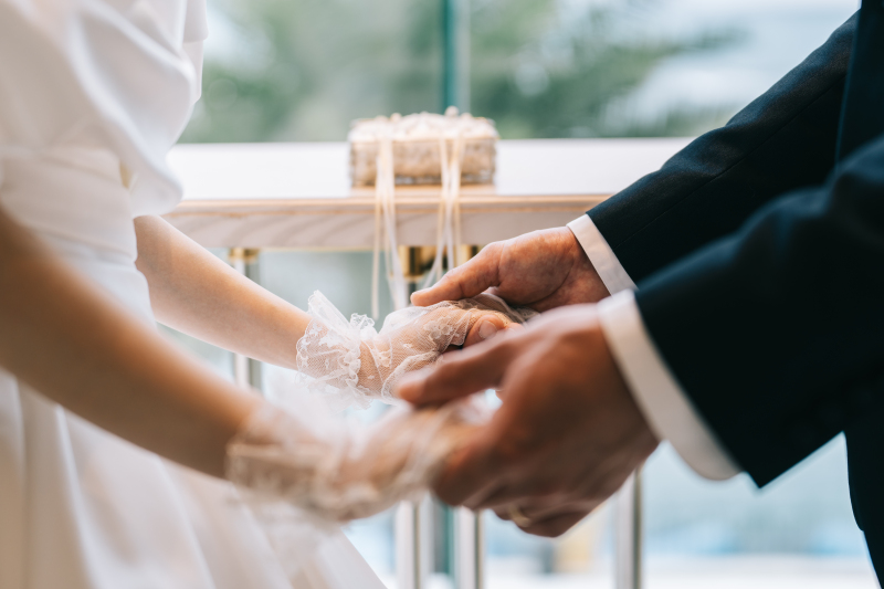 とても優しい自然光に包まれて、幸せオーラ全開です