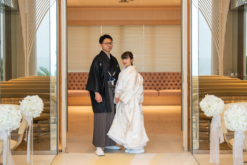 和装で入場シーン♡