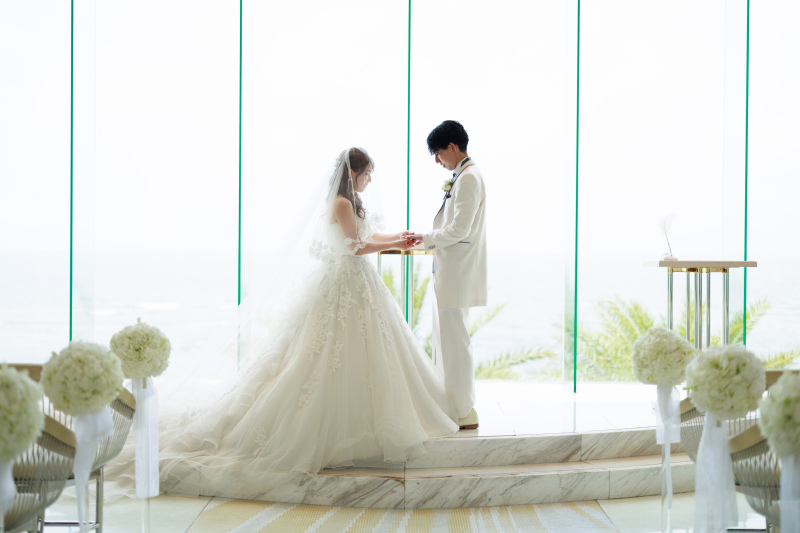 指輪交換シーン・・