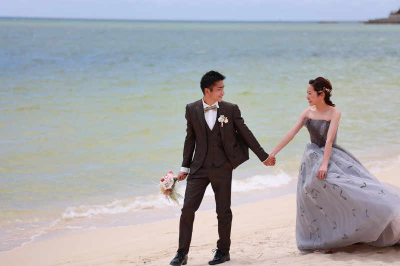 ビーチでお散歩